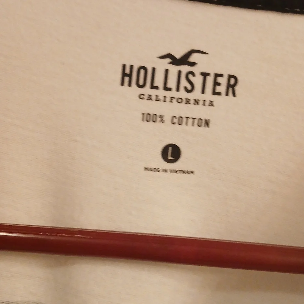 Hollister White and Blue Short Sleeve Tees.‎ Sz.L